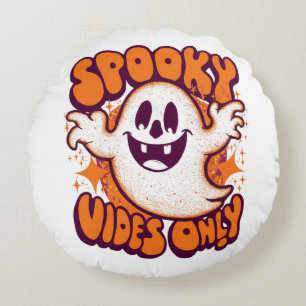 Halloween Throw Pillow – Spooky Vibes Only Ghost
