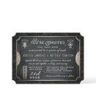 Halloween Ticket Union of Souls Wedding Invitation