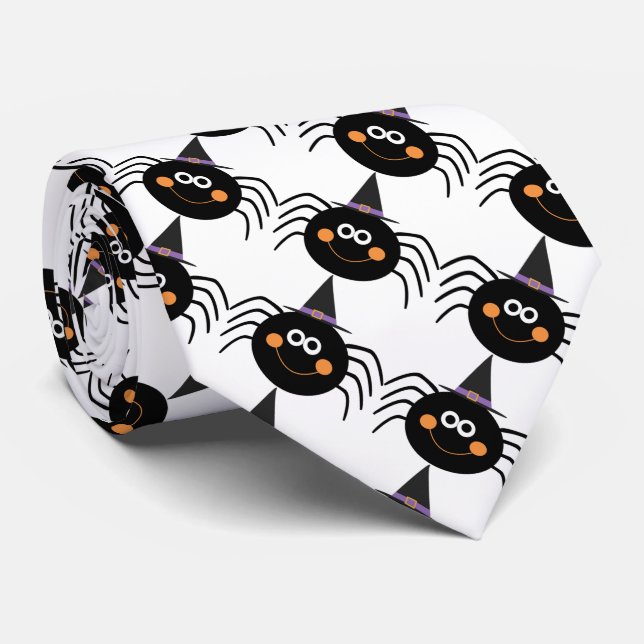 Halloween Tie/Cute Spiders Tie (Rolled)