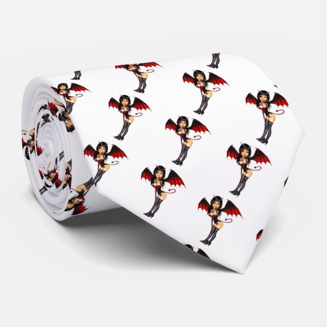 Halloween Tie/Devil Batgirl Tie (Rolled)