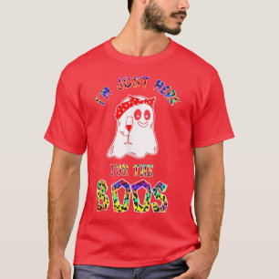 Halloween Tie Dye I'm Just Here For The Boos Costu T-Shirt
