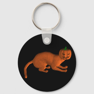 Halloween Tiger Cat Key Ring