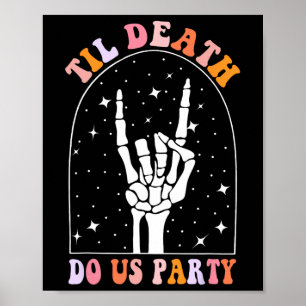 Halloween Til Death Do Us Party Retro Chelorette M Poster