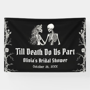 Halloween Till Death Do Us Part Bridal Shower Banner