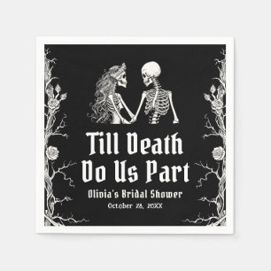 Halloween Till Death Do Us Part Bridal Shower Napkin