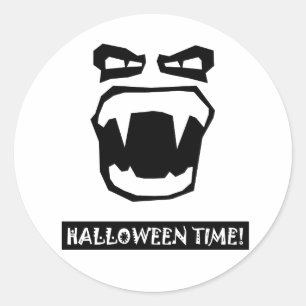 Halloween time classic round sticker