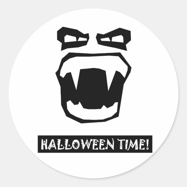 Halloween time classic round sticker (Front)