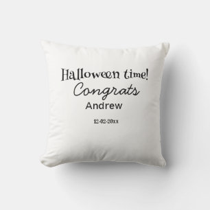 Halloween time congrats add name date year graduat cushion