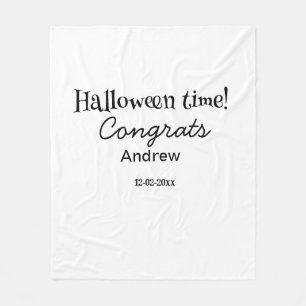Halloween time congrats add name date year graduat fleece blanket