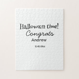 Halloween time congrats add name date year graduat jigsaw puzzle