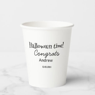 Halloween time congrats add name date year graduat paper cups