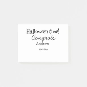 Halloween time congrats add name date year graduat post-it notes