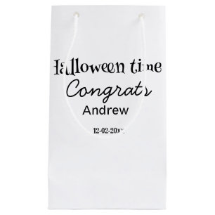 Halloween time congrats add name date year graduat small gift bag