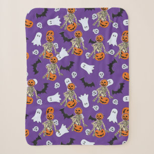 Halloween Time Sherpa Blanket