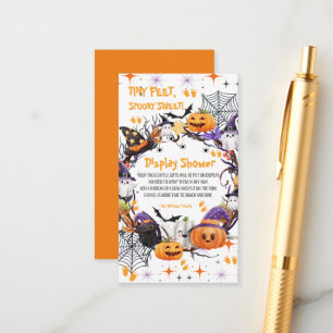 Halloween Tiny Feet, Spooky Sweet Baby Shower Enclosure Card