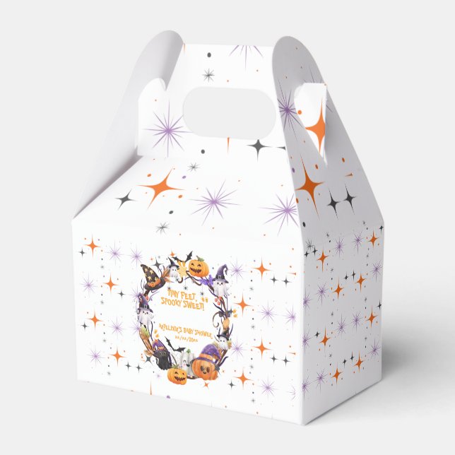 Halloween Tiny Feet, Spooky Sweet Baby Shower S Favour Box (Front Side)