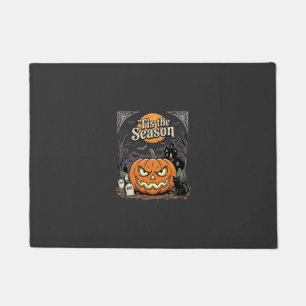 Halloween Tis the Season Pumpkin Cat Design_1 Doormat