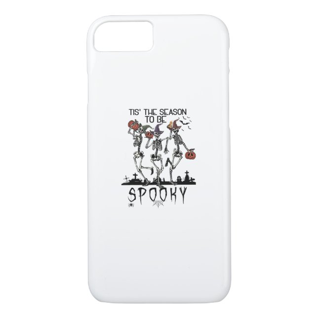 Halloween Tis The Season To Spooky Dancing Skeleto Case-Mate iPhone Case (Back)