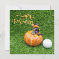Halloween to golfer with golf ball Halloween