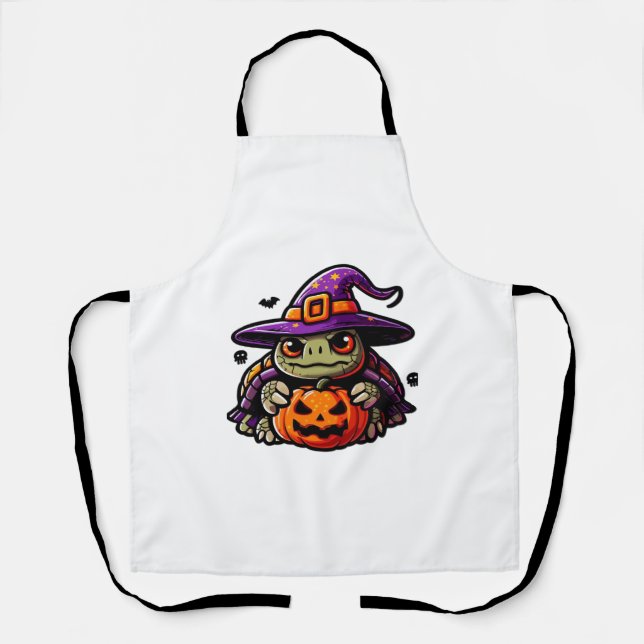 Halloween Tortoise Turtle Witch Hat Costume Spooky Apron (Front)