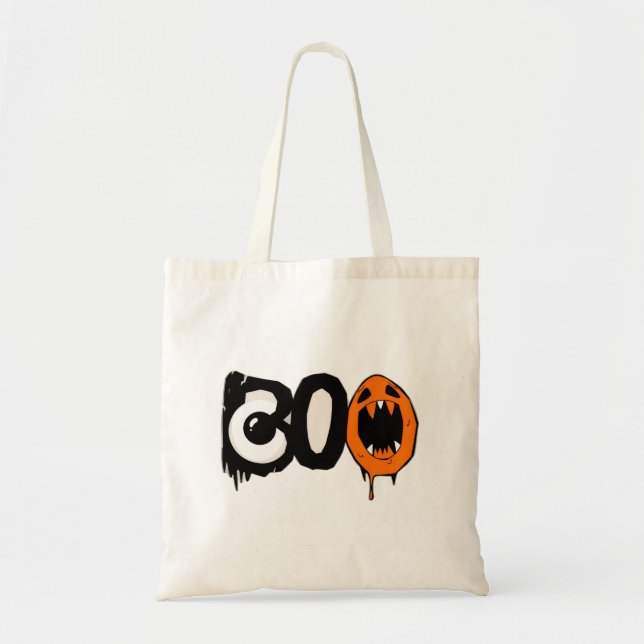 Halloween Tote Bag  “BOO” Trick-or-Treat Bag  (Front)