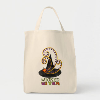 Halloween Tote Bag with Witches Hat
