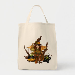 "Halloween Tote Bag with Woodland Fairy"
