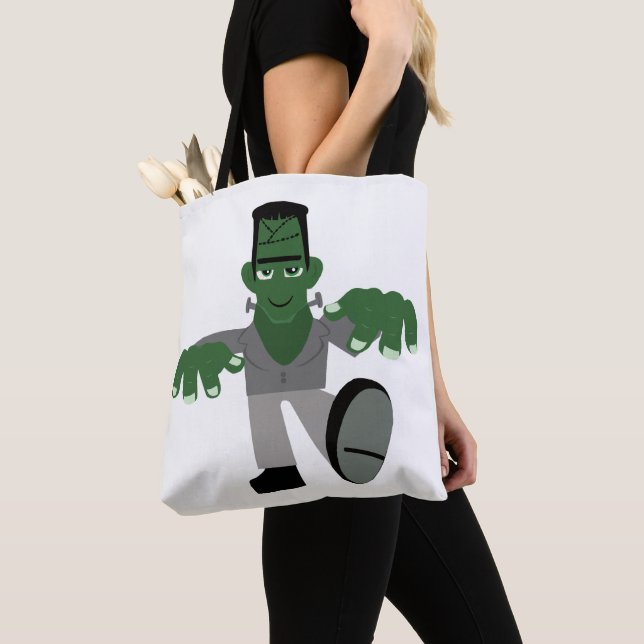 HALLOWEEN TOTE FRANKENSTEIN BAG (Close Up)