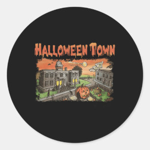 Halloween Town Est 1998 Halloween Party Cute Hallo Classic Round Sticker