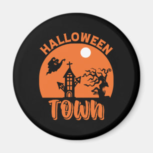 Halloween Town – Haunted House & Pumpkin Magnet