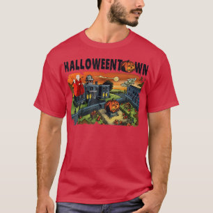 Halloween Town Spooky Vibes Gift On Halloween Sea T-Shirt