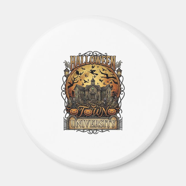 Halloween Town University Haunted Mansion Spooky C Magnet (Front)