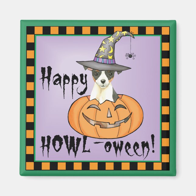 Halloween Toy Fox Terrier Magnet (Front)