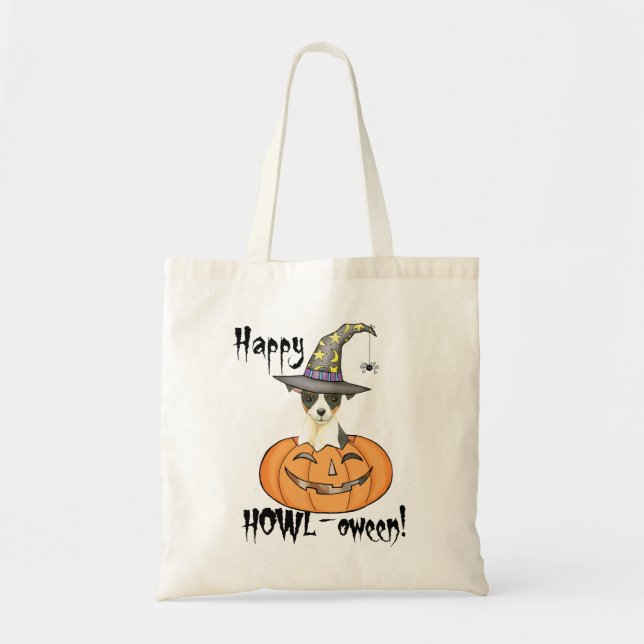 Halloween Toy Fox Terrier Tote Bag (Front)