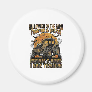 Halloween Tractor Shirt Funny Farm Witch Ride Desi Magnet