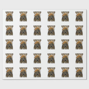 Halloween Tractor Shirt Funny Farm Witch Ride Desi Wrapping Paper