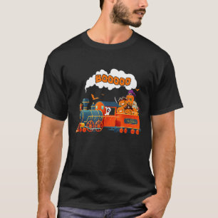 Halloween Train Boo Funny Ghost Pumpkin Toddler Ki T-Shirt