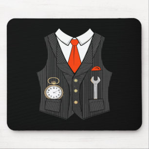 Halloween Train Conductor Costume For Kids Men Wom Mouse Pad