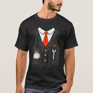 Halloween Train Conductor Costume For Kids Men Wom T-Shirt