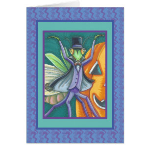 HALLOWEEN TRANSYLVANIA PRAYING MANTIS VAMPIRE CARD