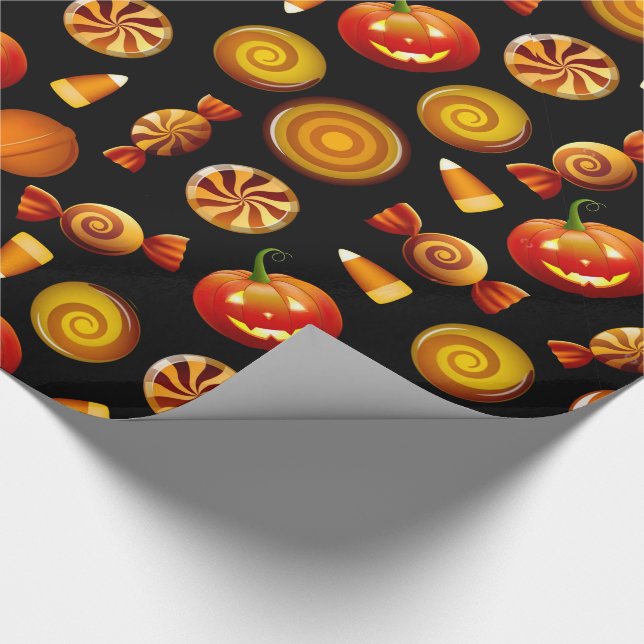 Halloween Treat Glossy Wrapping Paper, 30" x 6' Paper (Corner)
