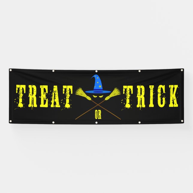 Halloween Treat Or Trick Banner (Horizontal)