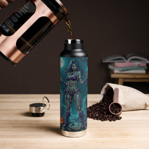 Halloween Treat or Zombie Girlfriend w Brains Water Bottle
