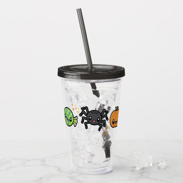 Halloween Treats Acrylic Tumbler (Front Ice)