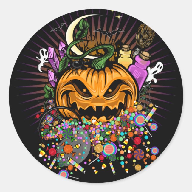 Halloween Treats  Classic Round Sticker (Front)