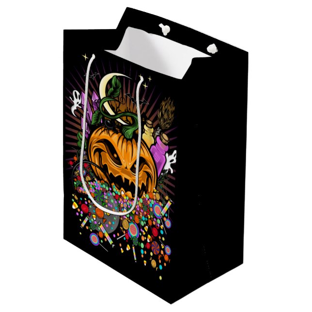 Halloween Treats  Medium Gift Bag (Front Angled)