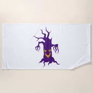 Halloween Tree  Beach Towel