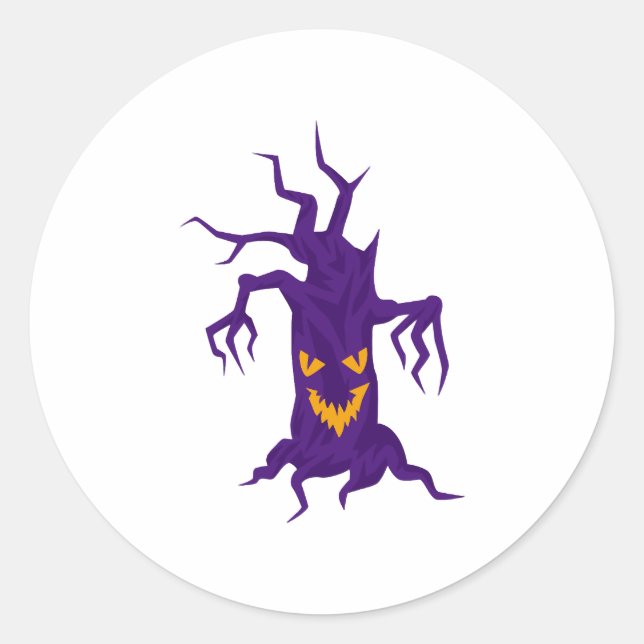 Halloween Tree  Classic Round Sticker (Front)