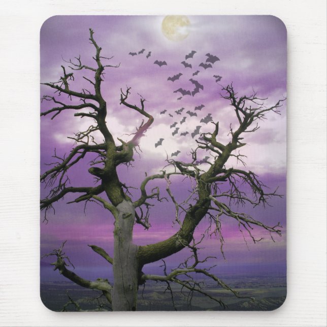 Halloween Tree Mouse Pad (Front)