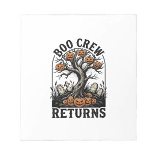 Halloween Tree Shirt Vintage Spooky Pumpkin Graphi Notepad